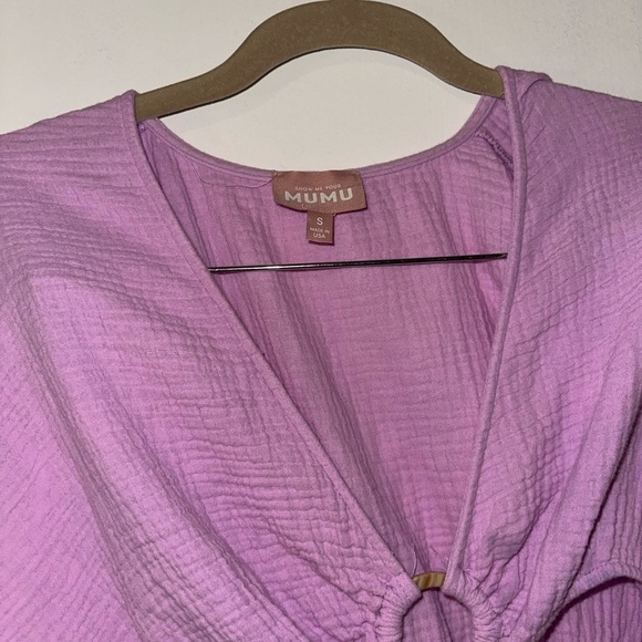 Show me your Mumu Dana Revolve cutout maxi dress in lilac Size Small - Picture 6 of 7